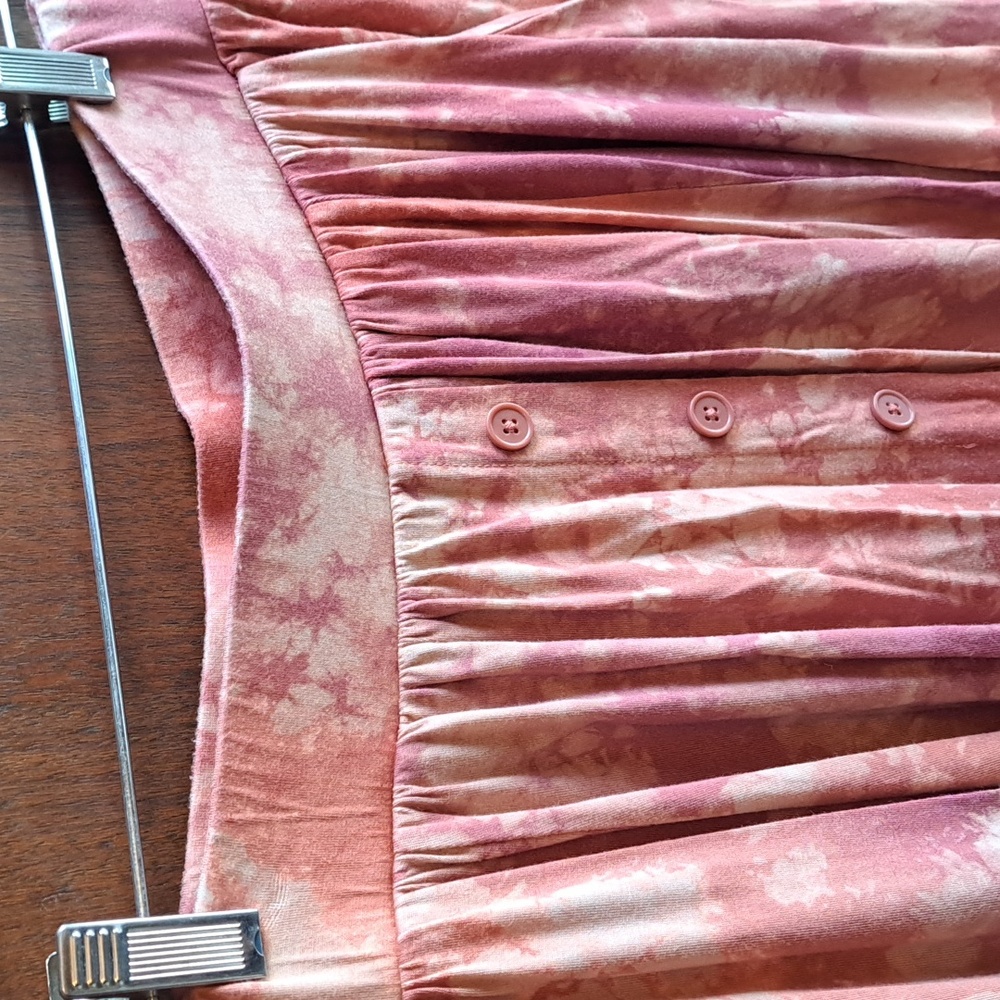 Torrid Woman's Size 00 Rust Color Tye Dye Button … - image 2